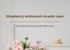 Emboss Strawberry Vase Ceramic Vase Children's Room Artifact Floral Accessories Fruit Pot Flowerpot Home Decoration Accessories