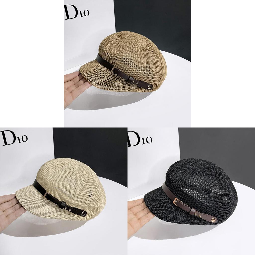 Minimalist Sun Protection Bucket Hat Made Of Paper Grass For Vacation And Travel