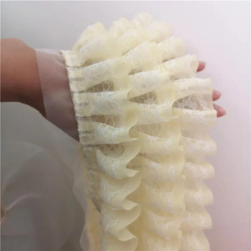 11cm Wide Beautiful Multi-color Multi-layer Chiffon Mesh Lace Trim DIY Handmade Dress Skirt Cuffs Sewing Production Accessories