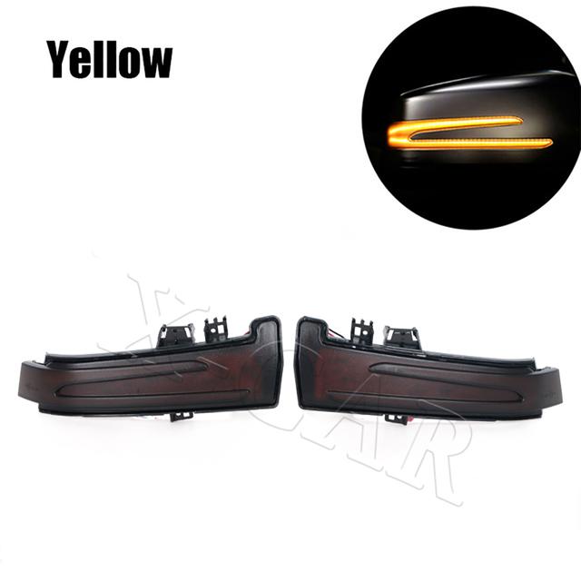 2PCS Dynamic LED Side Mirror Indicator For Mercedes-Benz A B C E S CLS CLA GLA GLK Class W221 W212 W204 W176 W246 X156 C204 C117