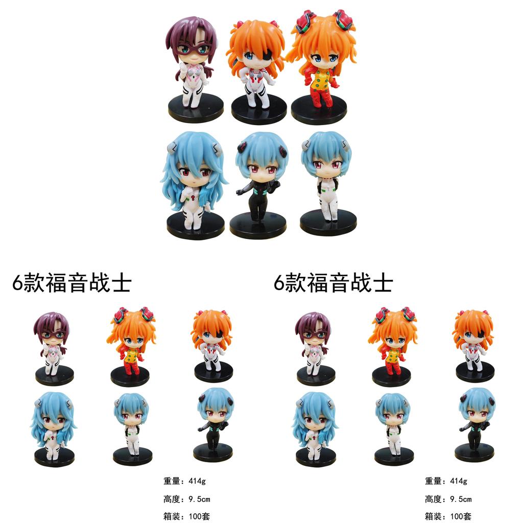 New Century Evangelion Anime Girl Figure Set Pvc Collectible Toy For Cake Decor