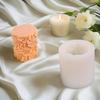 Embossed Flower Cylinder Silicone Molds for Epoxy Resin Candle Soap Home Decoration Chocolate Fondant Silicone Molds