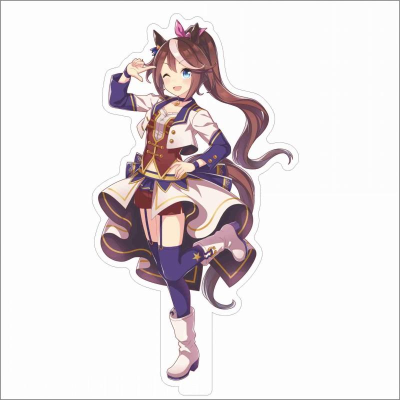 Japan Beautiful Derbil 15 Cm Cartoon Characters Acrylic Double-sided Stand Model Kawaii Cute Office Decoration Panel Permanent Recording Fans