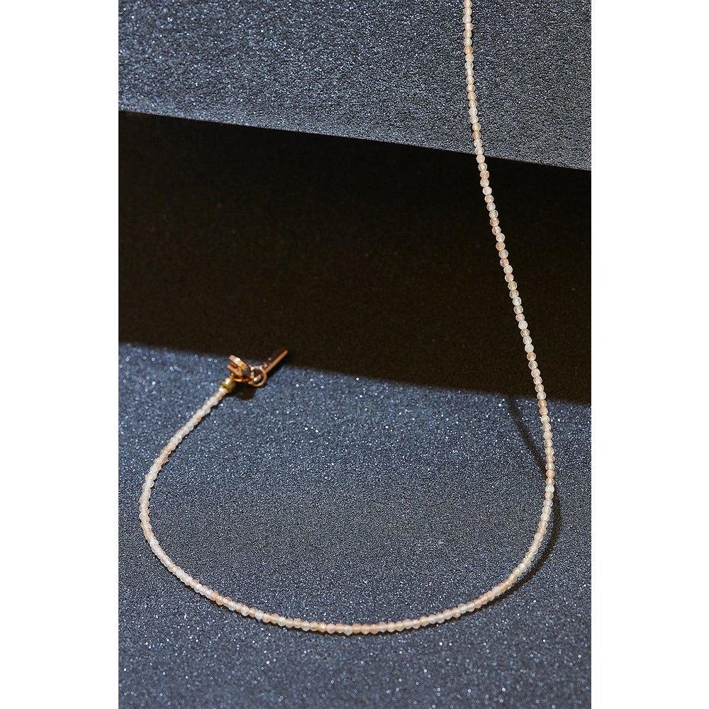[Hazina] 2mm Peach Moonstone Necklace