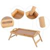 Plateau de lit - ZJCHAO - Bambou - Pliable - 50x30cm
