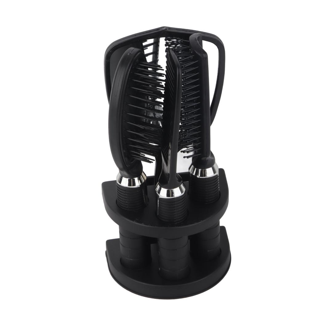 5PCS/Set Hair Comb Set Anti Static Hair Brush Black Mirror Comb Set Non Slip Handle Styling Comb Kit