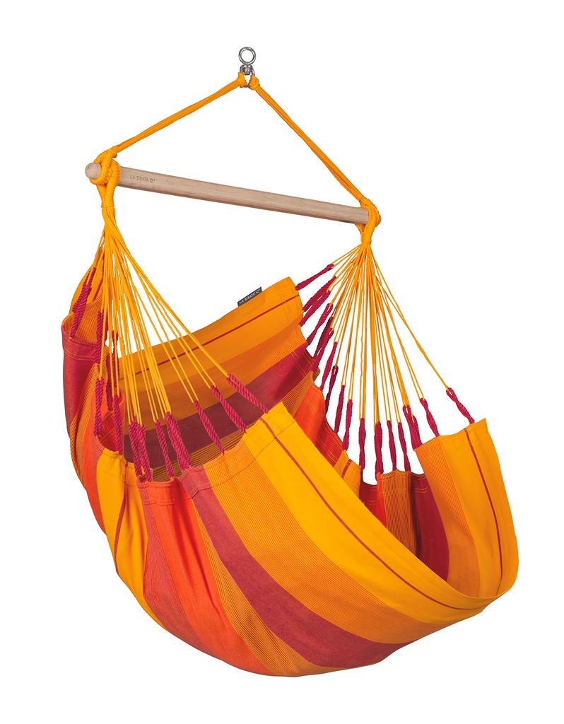 La Siesta Havana Basic Hammock Chair of Organic Load Capacity Volcano/Orange (Indoor/Made Cotton) Space-saving Chair-type Hammock,