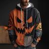 Men's Halloween Long Sleeved Casual Sports Pullover Sweatshirt
