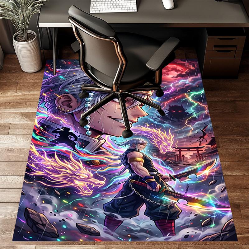 Uzui Tengen3Printed Area Rug Carpet for Bedroom Living Room Home Decor Rugs Mat Non Slip Mat Rug for Bedside