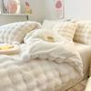Tuscan Faux Fur Warm Fluffy Bedding Set for Winter Skin Friendly Warmth Plush Duvet Cover Set Queen Thickend Blanket Cover Sets