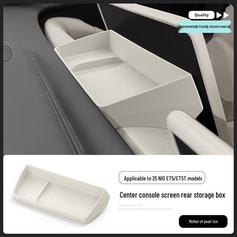Silicone Pad for Nio ET5/ET5T: Behind Screen & Center Console Storage, Car Interior Decoration. Suitable for 25 Models.