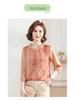2025 New Spring/Autumn Fashion Set for Middle-Aged Women: Seven-Sleeve Chiffon Blouse