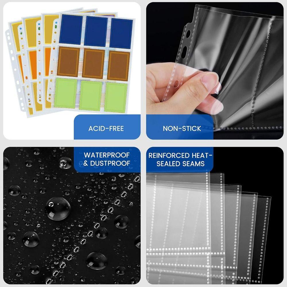 A4 Photocard Binder Sheets Transparent PP Acid Free Photo Album Refill Pages Kpop Photocard Binder Card Stamp Die