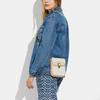 Coach Studio 14 Metal Logo Lock Classic Signature Jacquard Fabric And Leather Phone Bag Women Shoulder Bag Beige Brown CA191-B4UDK