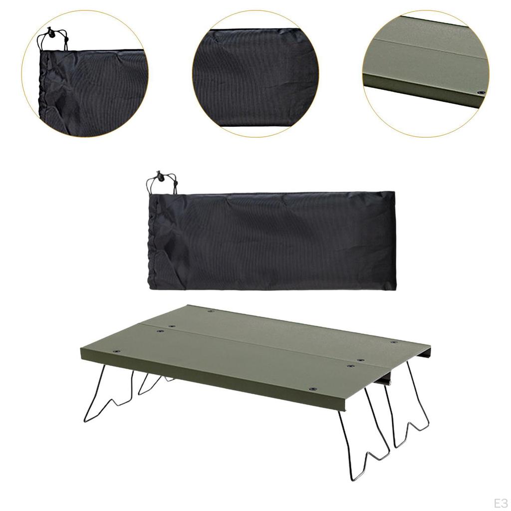 Aluminum Alloy Camping Table with Carry Bag for Outdoor Use
