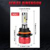 9007 LED Headlights Super Bright CANBUS Bulb 1:1 Mini Size Spotlights Lights for Car With Turbo Fan Automobile Light Bulbs 6000K