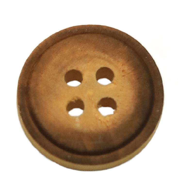 5Pcs Poplar Wood Button Four Eyes Clothing Shirt Knitted Cardigan Button Children'S Jacket Sweater Wooden Button
