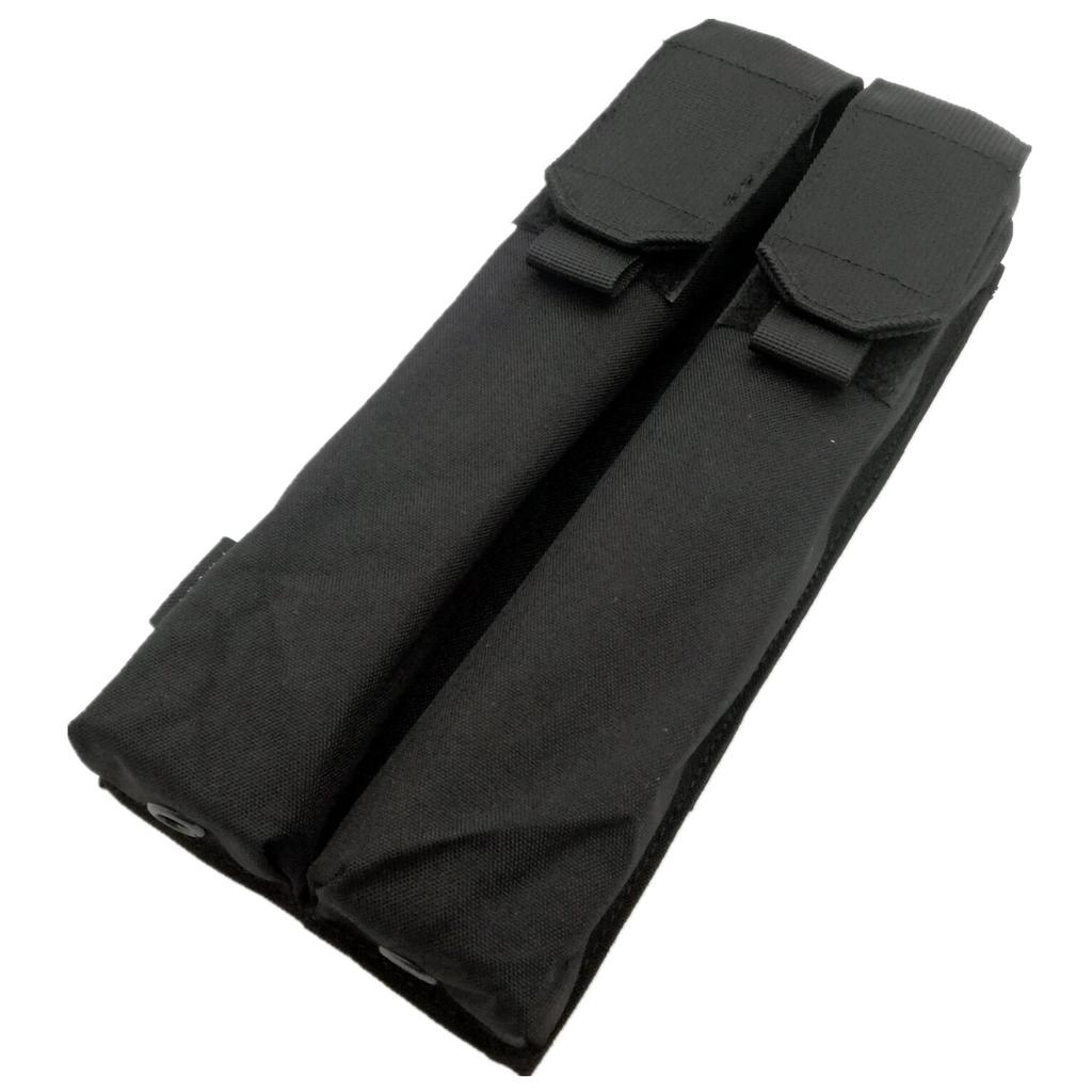 US TACTICAL P90 Double Magazine Made with Authentic Fabric Military-Grade Pouch, Black,
