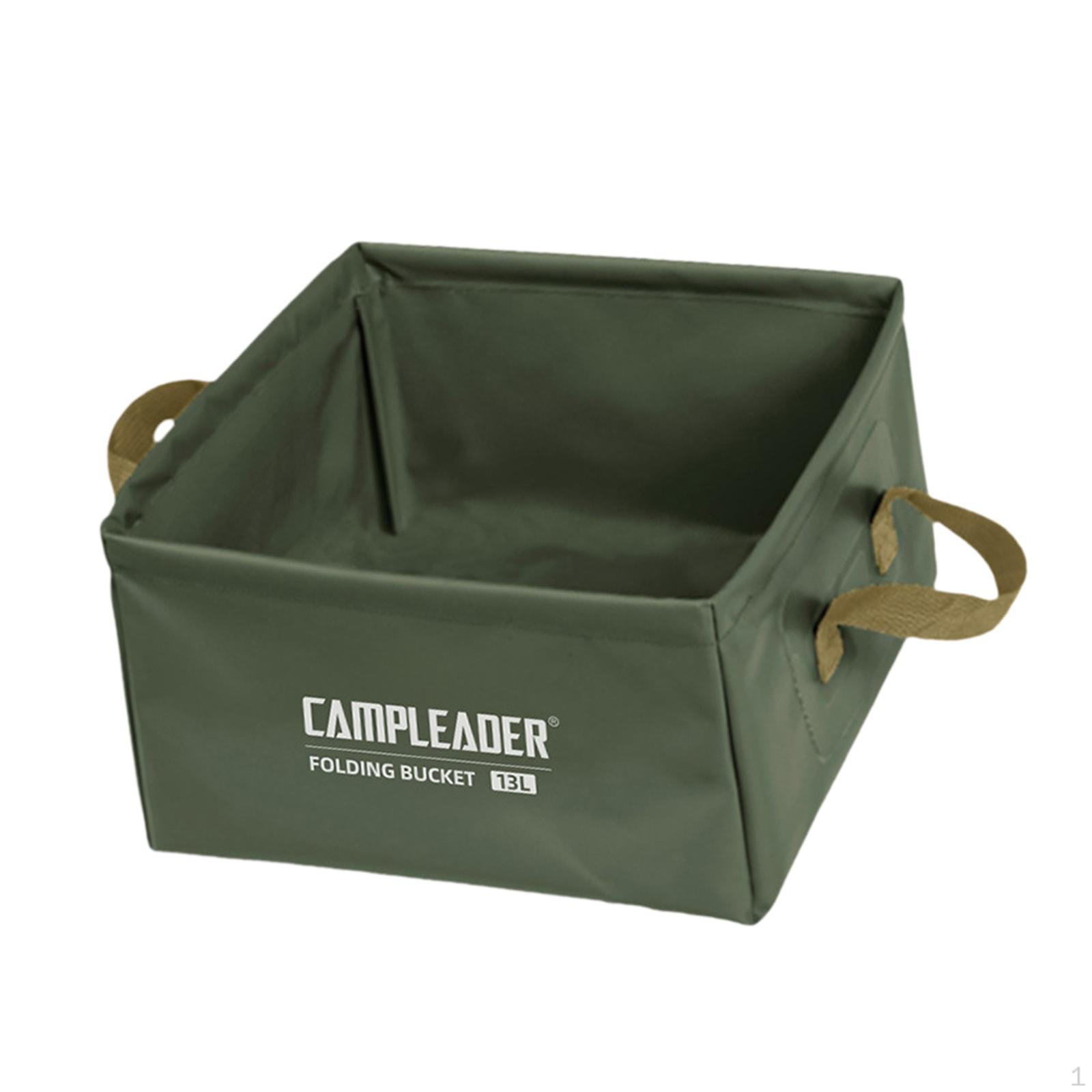 

Water Bucket Camp Wash Basin Folded Reusable Multipurpose Tank Container for Camping