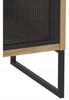 80x70cm standing cabinet on metal legs, black laminated board, Fiora