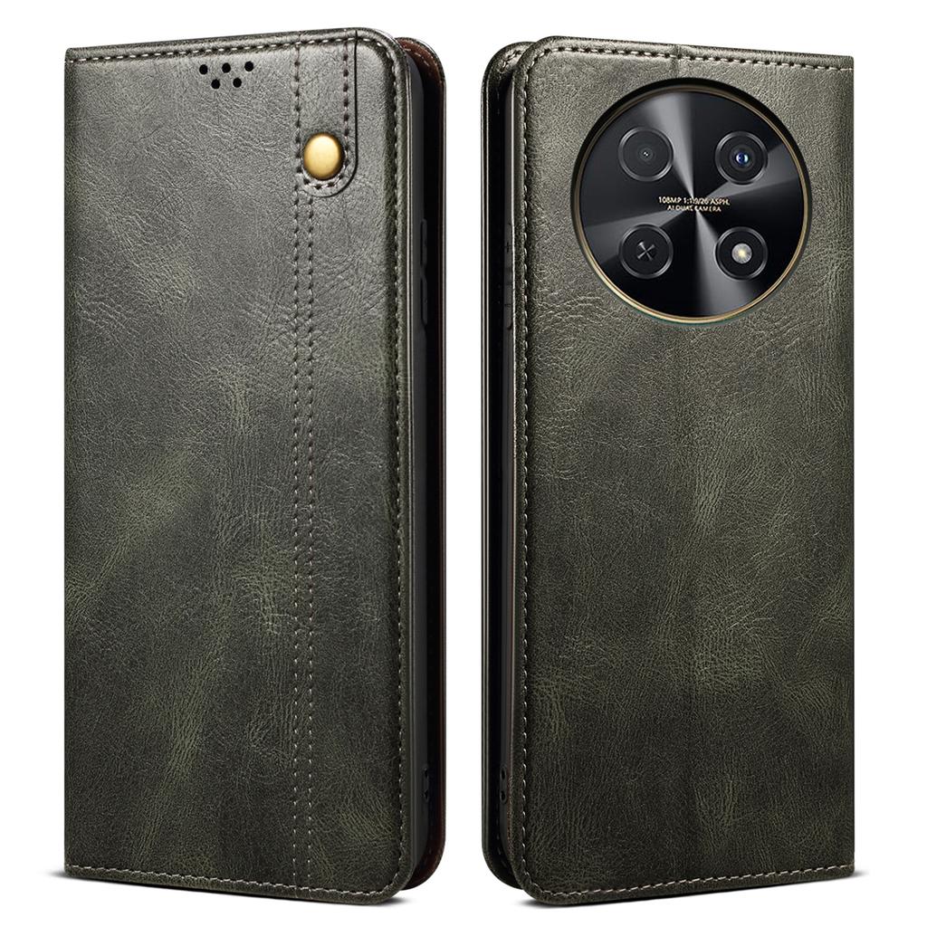 For Huawei nova 12i 4G/Enjoy 70 Pro Case Leather Wallet Crazy Horse Texture Phone Cover