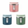 Stainless Steel Insulated Lunch Box for Students Adults Round Bento Food Container with Handle Portable Leak-Proof