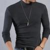 Handsome Spring Autumn Thin Round Neck T-Shirts Simplicity Solid Color Pullovers Fashion Man Casual Classic Men's Clothing 2023