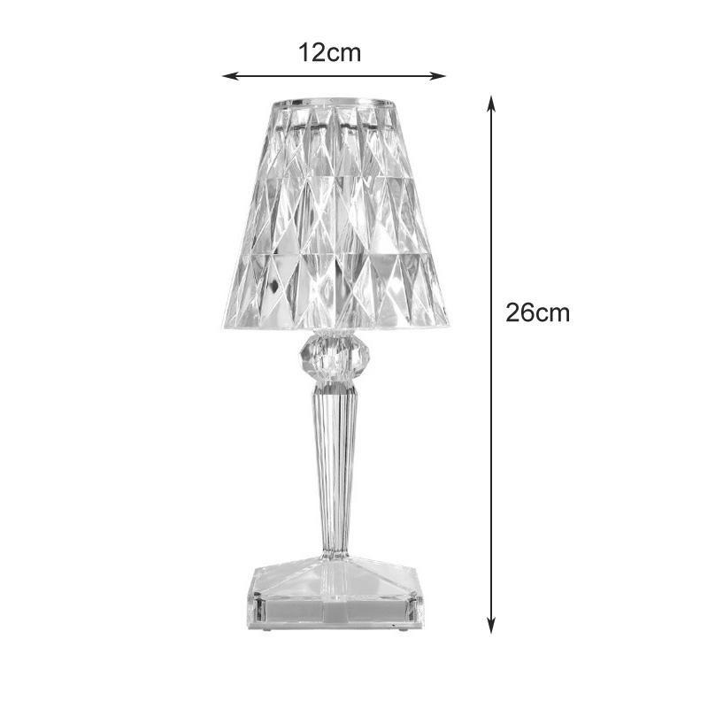 Luminária de mesa com diamante rgb, usb, sensor de toque, decoração acrílica, para quarto, bar, iluminação de cristal, presente, luz noturna led