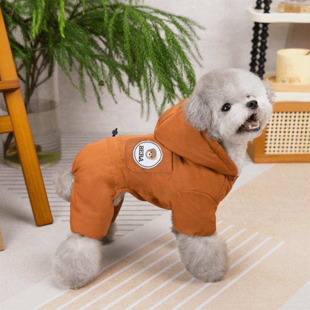 Fashion Warm Winter Dog Jumpsuit Thicken Waterproof Dog Four Legged Clothing Padded Design Fleece Puppy Ski Suit Outdoor
