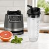 Transparent+Black Blender Cup Leak Proof Blender Tumbler for Ninja BL480BL482 Gym Use