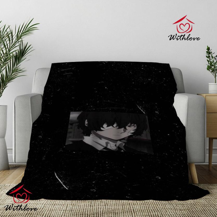 Dazai Bungo Stray Dogs Flanell-Kuscheldecke für Schlafzimmer Anime Dekoratives Sofa Picknick Nickerchen Decke Heimdekoration Geschenk 70x200cm