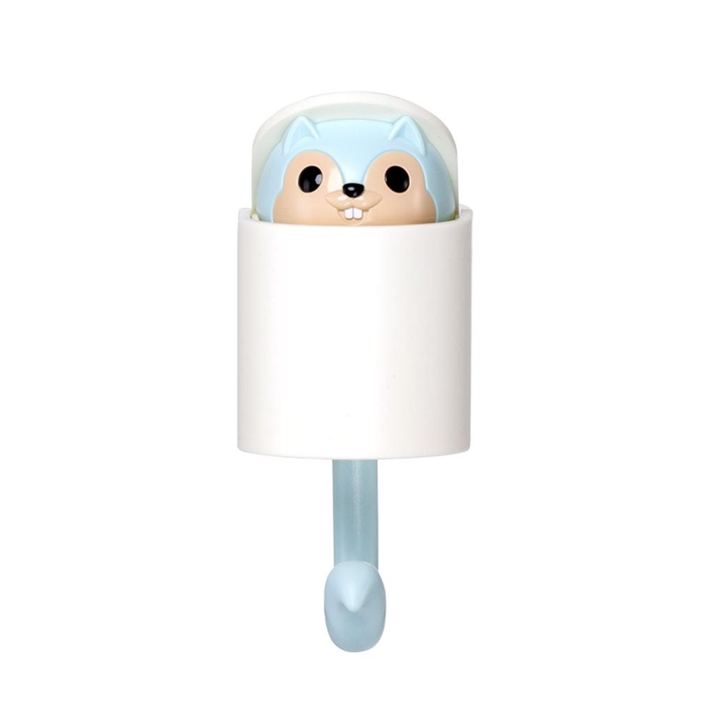 Squirrel-type Sticky Wall Hook Pop-up Smiling Squirrel Wall Keychain Creative Hook With Strong Adhesive Wall Hook For Home