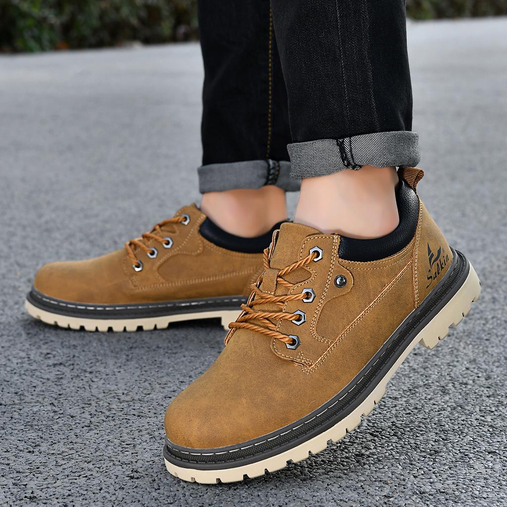 Men's Shoes Middle Help Tooling Boots Autumn High Top Martin Boots Tooling Shoes Boots Men's Tooling Short Boots