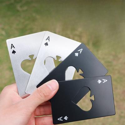 Spades A Credit Card Bottle Opener Creative Poker Shaped Stainless Steel Home Tool Bottle Opener Beer Opener