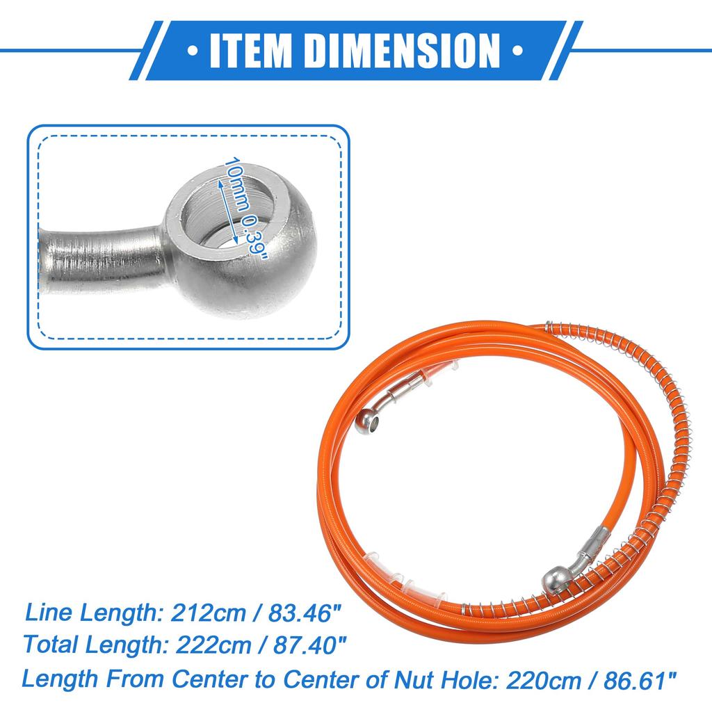 VekAuto Bike Brake Hose Clutch Hose Oil Hose with Spring