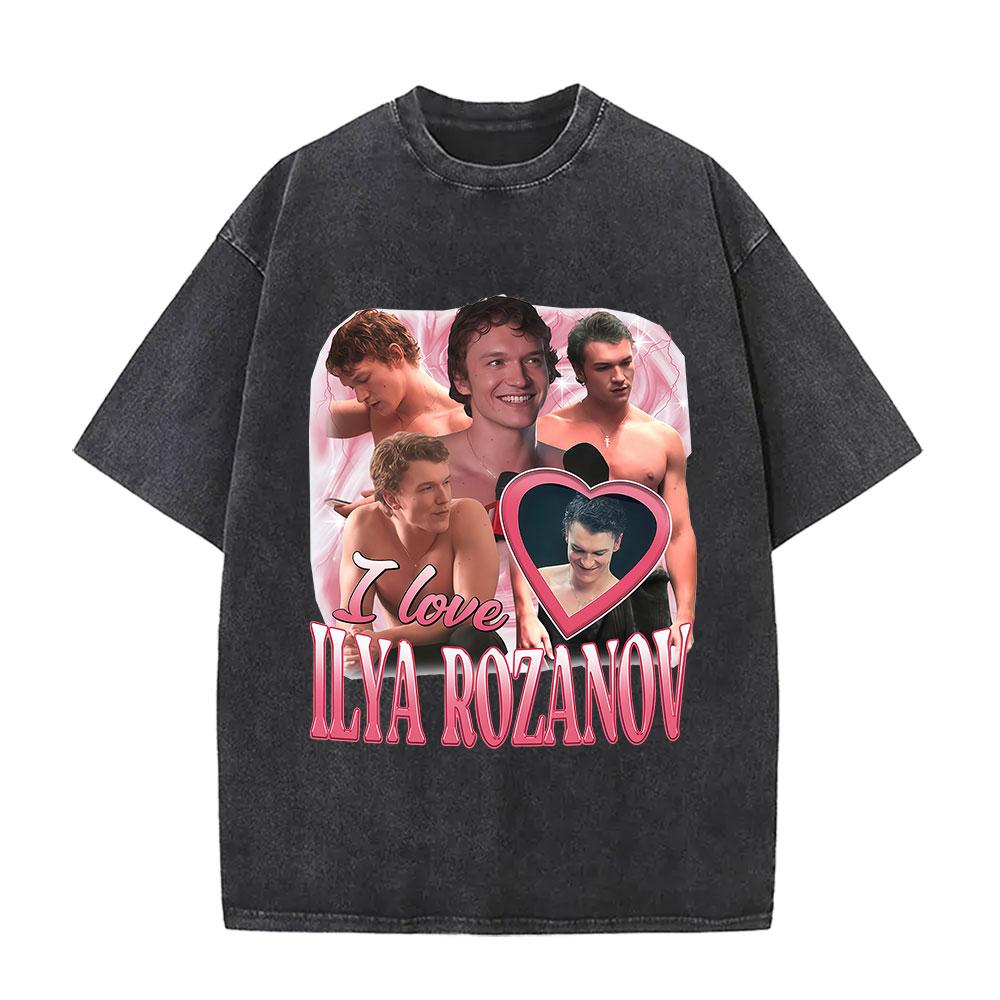 Vintage Washed Ilya Rozanov 81 Graphic T Shirts Hot Heated Rivalry Movie Fans Gift Tshirt Mens 100 Cotton Short Sleeve Tshirt
