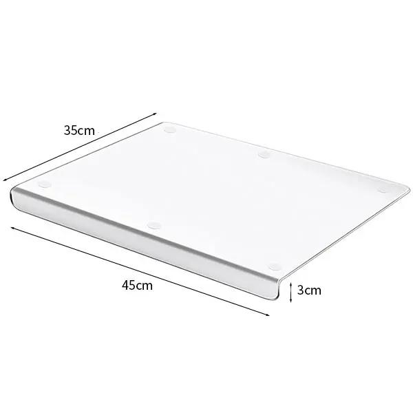 Acrylic Cutting Board with Counter Lip Thickness Clear Acrylic Cutting Board for Kitchen Anti Slip Cutting Board