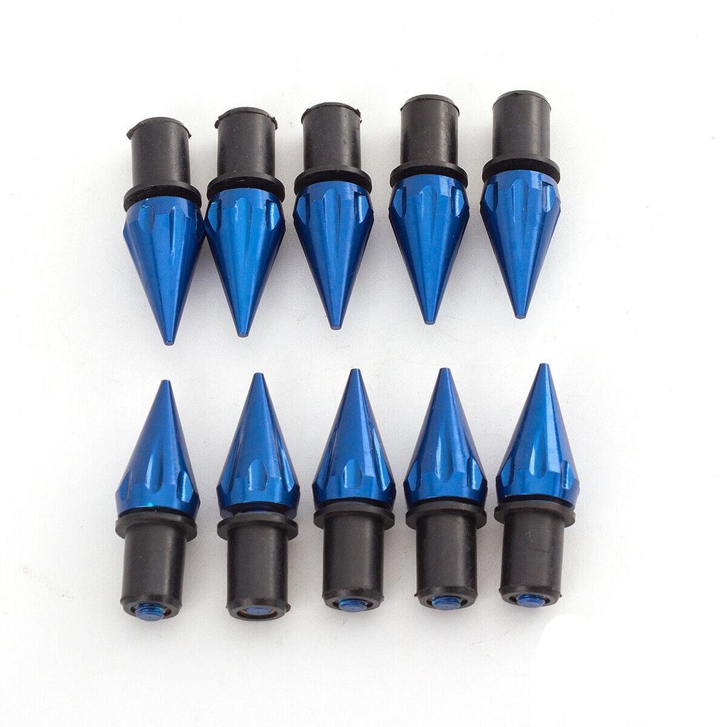 Universal/Red Motorcycle Spike Bolts Windscreen Fairings-License Plate M5 5mm