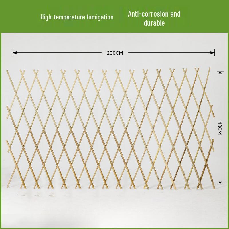 Expandable Bamboo Fence Panel for Outdoor Patio and Garden – Anti-Corrosion Support Pole for Landscaping and Partitioning.