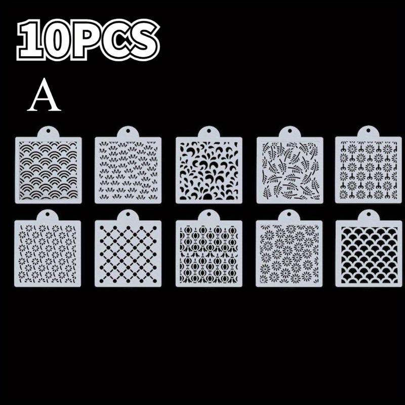 Fondant Cake Mesh Stamps Stencils Embossing for Decorating Tool Plastic Spray Mold Cake Lace Border Painting Wedding Party Decor