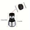 1pc 360° Rotating Water Saving Faucet Aerator – Kitchen Diffuser,Nozzle Filter, Adapter – Anti-Splash & Easy Clean,Universal Fit