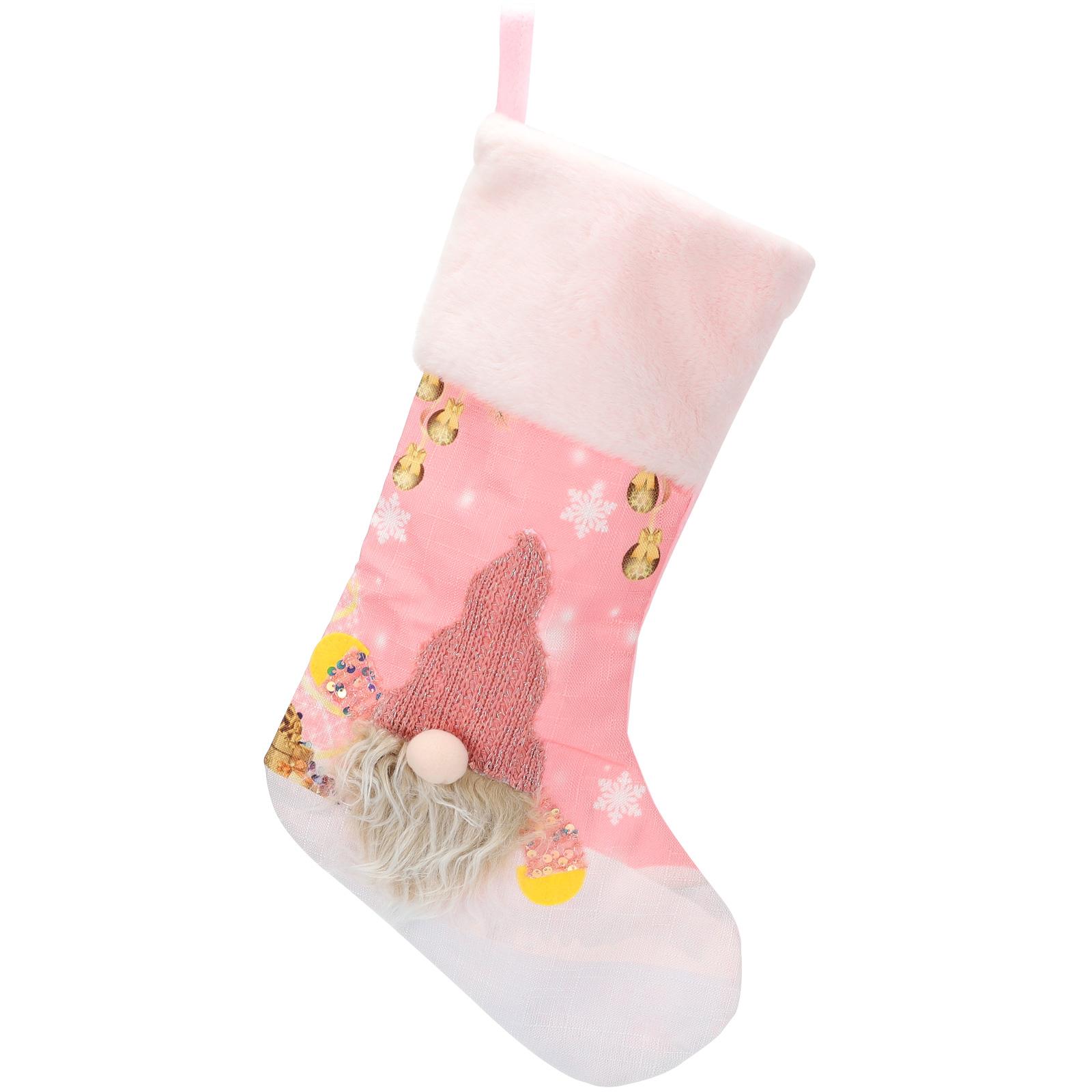 

Светодиодный рождественский чулок с дизайном гнома, светящийся рождественский носок для девочки, подарочные наполнители, тип 2