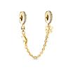New Sparking Gold Plated Charm Beads Dangle Fit Original Snake Bracelet Necklace Beads For Diy Jewelry Women Gift