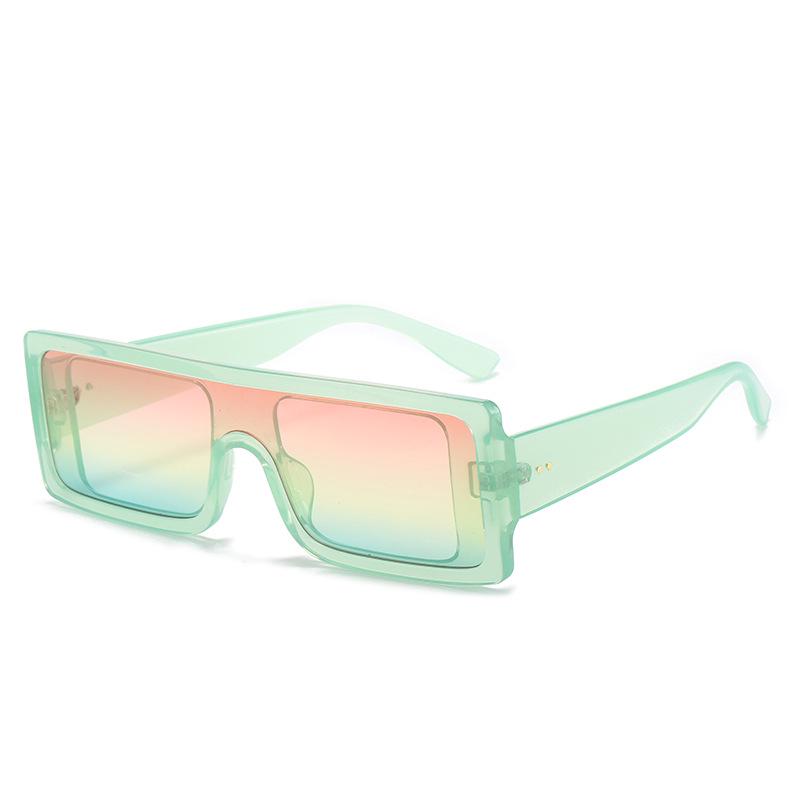 2023 Colorful INS Large-Frame One-Piece Sunglasses for Women - European & American Style