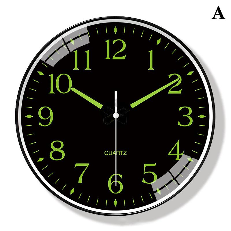 1 Pcs Luminous Wall Clock Light In Dark Night Digital Quartz Movement Bedrooms Living Room Study Loudspeaker Mute Clock For Home