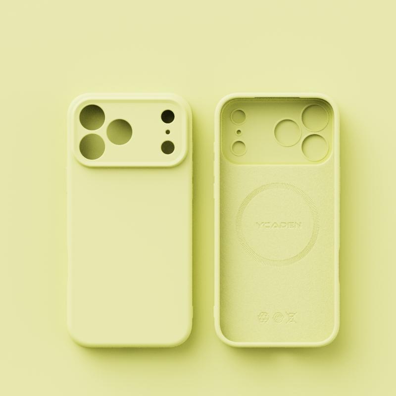 

Luxury Liquid Silicone For Magsafe Case For iPhone 17 Air 16 Plus 15 14 13 12 Pro Max 11 Wireless Charging Skin Smooth Cover iPhone 16 жовтий