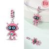 925 Silver Travel Suitcase Charms Beads Fit Bracelets Bag Keychain Charms Beads Pendant Diy Women Jewelry Gift