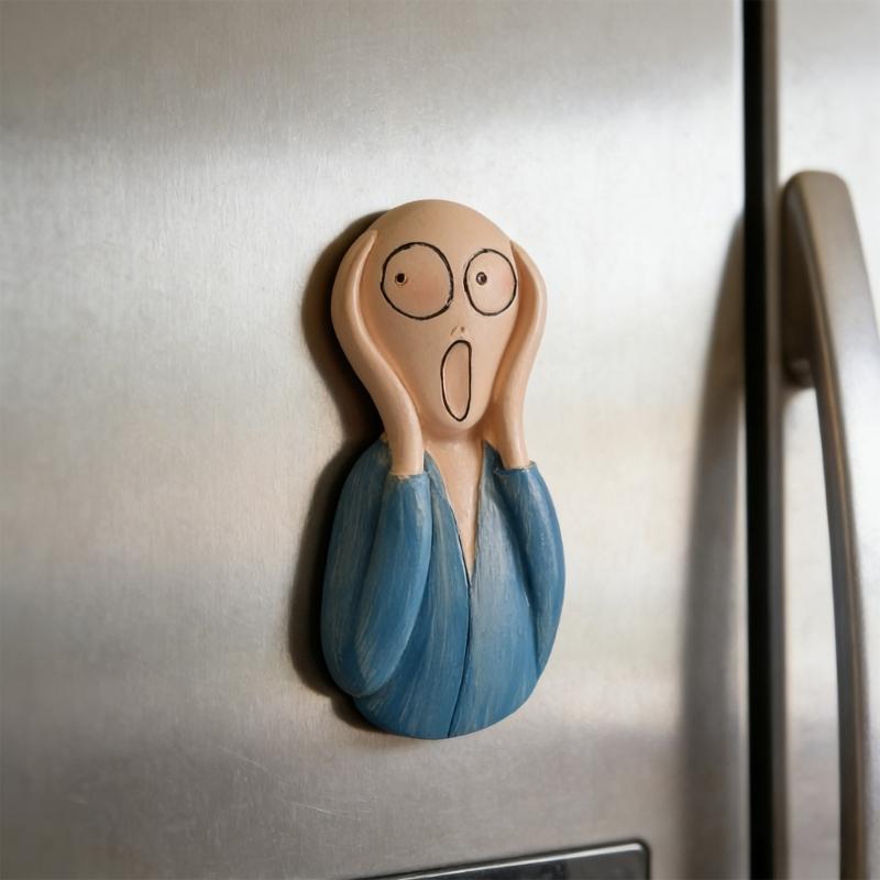 Creative Magnetic Displays Resin Fridge Magnets Strong Adhesion for Artistic Note Holding in Kitchen & Office Setting