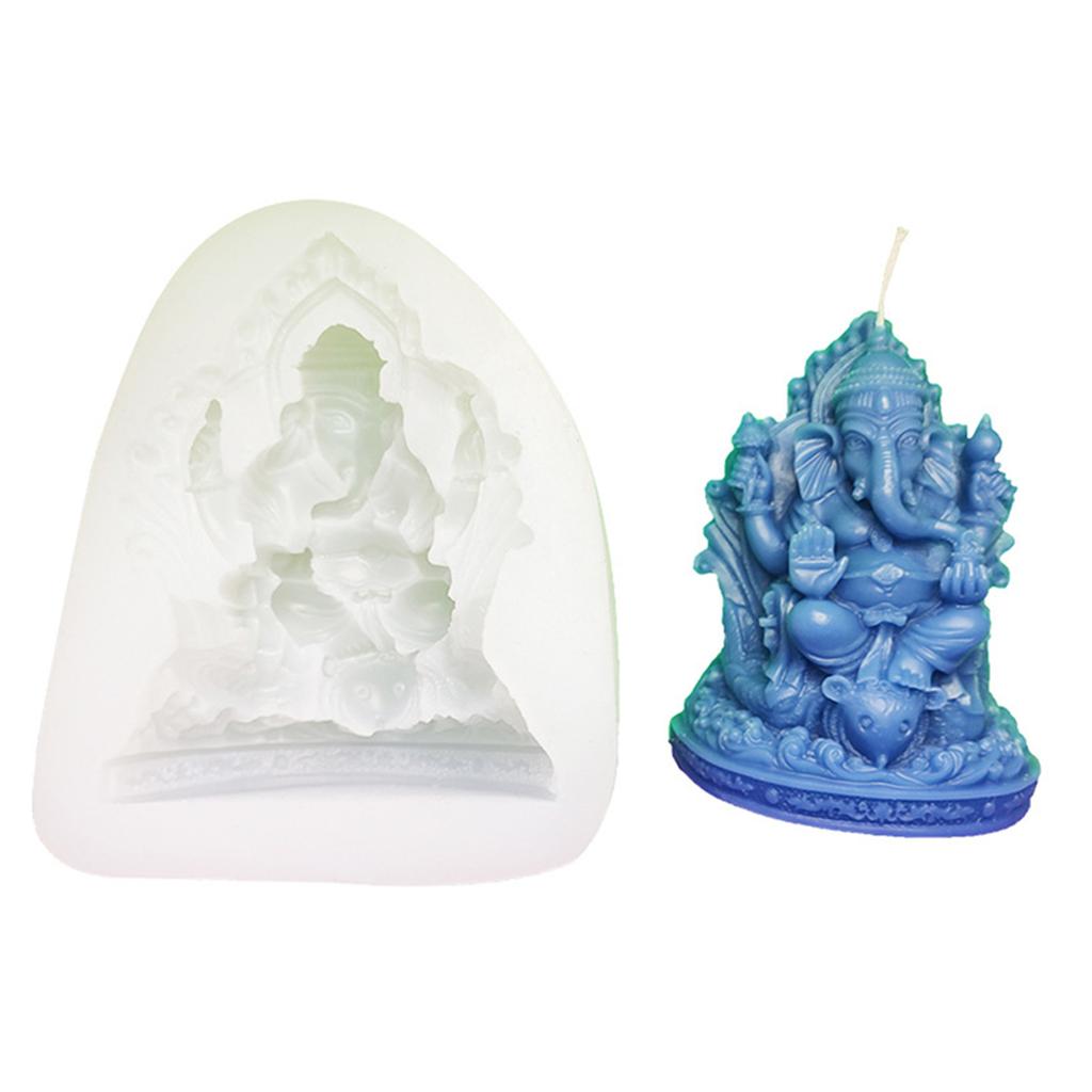 Elephant Statue Candle Mold Silicone Mold for Candle Making DIY Aromatherapy Candle Resin Casting Gypsum Epoxy Mould