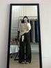 Women's Coffee-Colored Wide-Leg Jeans - High-Waisted, Slimming, American Retro, Autumn/Winter Style, Floor-Length with Good Drape